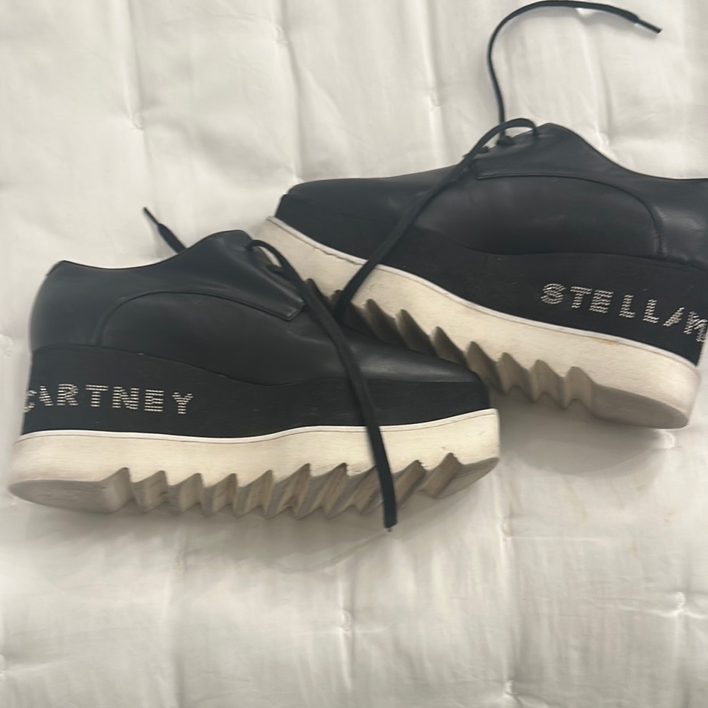 Stella McCartney Black and White Platform Shoes